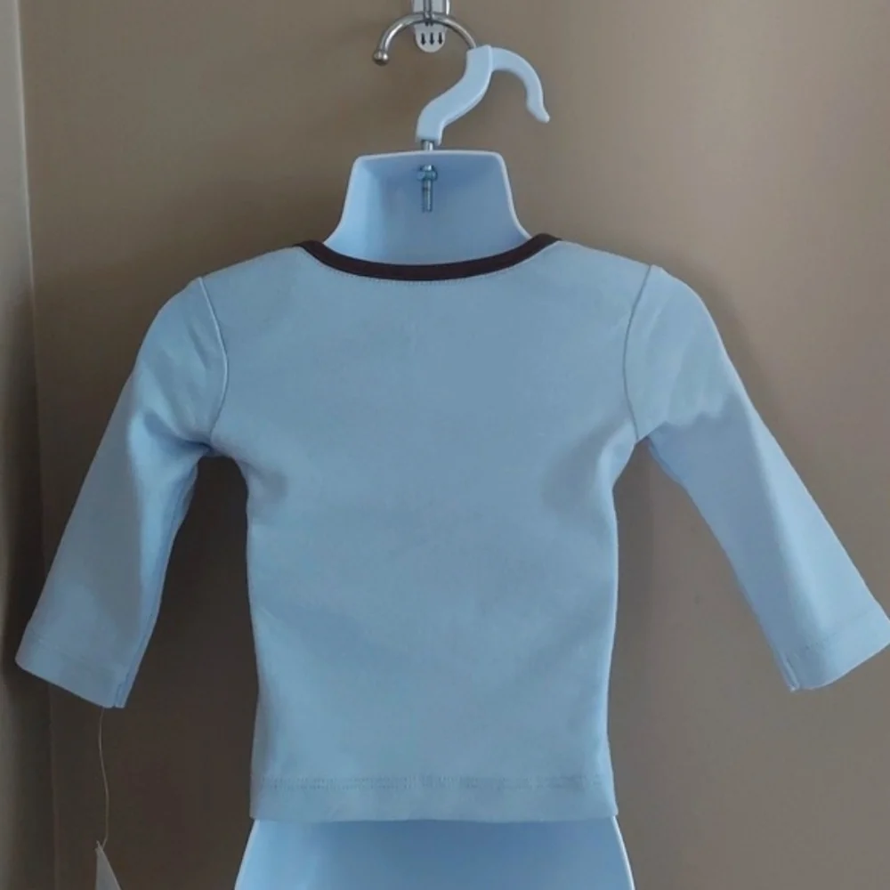 Gymboree puppy dog long sleeve shirt good boy - pale blue - size 3-6 mos